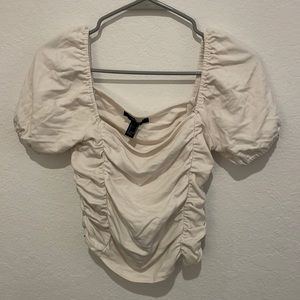 Forever 21 crop top beige